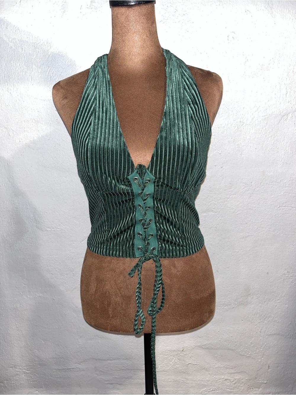Shein Green Velvet Tank Top